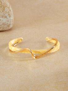 Opalesca Structured Layered Cuff Bangle - Multicolor - View 1