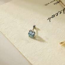 1 قطعة أقراط مسامير بتصميم مخلب تنين مرصعة بالزركونيا المكعبة، مناسبة للمجوهرات الشخصية والحفلات للنساء، تصميم فريد للأذن المثقوبة، هدية مميزة للصديقة، هدية عيد الميلاد - فضي - مشاهدة 6