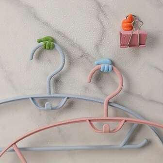 10个装可爱手形线缆夹，自粘式线缆管理，适用于桌面、汽车、墙壁 - 可整理充电器、手机线、眼镜线 - 颜色随机