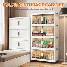 Estante plegable multicapa para el hogar, armario de plástico para snacks, armario para juguetes infantiles - Transparente - Ver 2