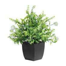 1pc Artificial Potted Plant, Mini Fake Eucalyptus Bonsai, Small Artificial Green Potted Plant, Suitable For Indoor Office, Home, Bathroom, Dining Table Decor