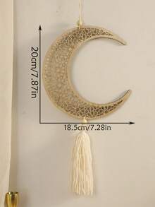 1 Stück/2 Stücke Set beige Mond & Stern geschnitzter hölzerner Hängedekoration, bohemian nordischer Stil Cut Out leichter Dekoartikel mit Quaste, natürliche Holzmaserung Mondsichel & Stern geformte Wanddekoration, geeignet für Zuhause Wohnzimmer, Schlafzimmer, Fensterecke, Flur, Eingang, Partyhintergrund, Atmosphärenbeleuchtung, Fotografie-Requisiten, Wandkunst - Beige - Übersicht 9