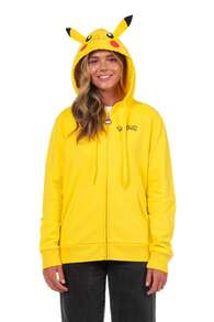 Pokemon Women's Hoodie Juniors Costume Character Zip-Up Hooded Sweatshirt - Màu vàng - Xem 1