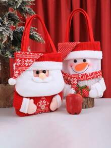 1/3 Túi đựng quà theo chủ đề Giáng sinh với thiết kế hoạt hình lễ hội - Ông già Noel, Người tuyết, Tuần lộc - Túi đựng kẹo và táo lễ hội có nắp đậy để trang trí tiệc ngày lễ, Túi đựng quà Giáng sinh hoàn hảo - Nhiều màu - Xem 8