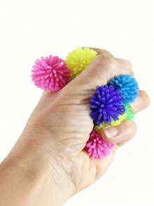 HyDren 25 Pack Mini Spiky Porcupine Balls Stress Toy Soft Fidget Sensory Toy Multi Color Mini Spiky Hedge Balls For Teens And Adults Birthday Party Favors, 1.18 Inches - View 4