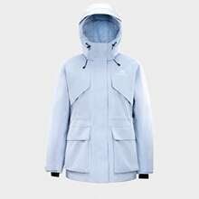 CAMEL CROWN Women's Outdoor Down Jacket Autumn/Winter Triple-Protection Down Coat Fitted Waist, Water-Resistant, Windproof Thickened Insulation Parka Down Jacket - Distant Mountain Blue - View 4