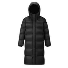 CAMEL CROWN Women's Outdoor Down Jacket Autumn/Winter Triple-Protection Down Coat Fitted Waist, Water-Resistant, Windproof Thickened Insulation Parka Down Jacket - Phantom Black - View 4