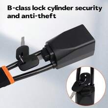 Car Steering Wheel Lock, Anti-Theft Device, Seat Belt Buckle Lock, Steel Cable Lock, Steel Wire Rope Lock, Vehicle-Mounted, Prevent Vehicle Loss And Theft