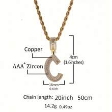 قلادة حرف شخصية مخصصة على شكل شبه منحرف مع سلسلة مضفرة بطول 20 بوصة، مناسبة للارتداء اليومي والهدايا، للجنسين