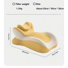 Sleep Pillow, Bed, Memory Cotton, Pad For Feet, Pillow For Legs, Multifunctional Mobile Phone Pillow For Reading, Suitable For Bed, Sofa, Leisure - 粉灰 - 查看 2