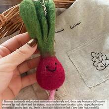 1个毛毡蔬果模型装饰吊坠，可作钥匙扣、包包挂饰、礼品、派对餐桌装饰、摄影道具，可定制Logo，适用于超市/酒吧/橱窗展示、家居/阳台/花园装饰、DIY配件 - 彩色 - 查看 10