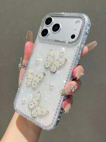 1pc Luxury Electroplated Rhinestone Edged Shiny Star Transparent Full Body Shockproof Phone Case, Compatible With IPhone 17/17 Air/17 Pro/17 Pro Max, 16, 16 Pro, 16 Plus, 16 Pro Max, 15, 14, 14 Pro Max, 13, 12, 11 - Nhiều màu 3 - Xem 5