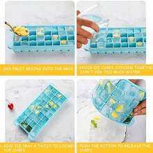 1pcs Honeycomb Ice Cube Tray With Lid, 20 Compartments, Perfect For Home, Bar, And Cafe Ice Cube Making. Suitable For Soap, Melted Wax, Ice Cubes, Laundry Pods, And Jelly. Flexible And Easy-To-Unmold Mold. - Random - View 4
