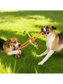 Durable Anti-Bite Interactive Knotted Rope Toy, Suitable For All Dog Breeds, Outdoor Activities For Multiple Dogs - Teeth Grinding And Oral Health, Essential Pet Accessory, Dog Leash Toy, Pet Supplies, Dog Supplies, Dog Toys, Dog Rope Toys, Great For Holiday Gifts, Halloween, Christmas, Birthday, Fits All Dog Sizes (Small, Medium, Large) - Outdoor Play And Puppy Training Accessory, Ideal Choice