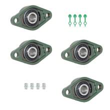 4Pcs UCFL204-12 Pillow Block Bearing 3/4 Inch Bore Pillow Block Bearings Bearing Steel 2 Bolt Self Alignment - Green - View 11