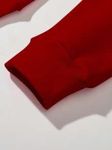 Cool Dark Spider Web Printed Hoodie High-Street Loose Couple's Top - 紅色 - 查看 4