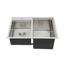 Outdoor Double Bowl Drop-In Stainless Steel Sink With Workstation - Silver - View 10