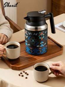 shoxil 1件套保温瓶茶壶咖啡壶大容量家用保温水瓶316不锈钢泡茶壶泡茶壶户外壶中东风格保温瓶 - Pot - 查看 4