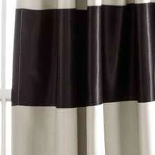 Montego - Juego de Cortinas para Ventana 2 Unidades, diseo de Rayas, Color Negro - Negro - Ver 4