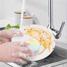 20片装双面魔术清洁海绵 - 超强吸水，耐刮擦，适用于厨房和浴室，多用途家用，颜色随机，设计紧凑，材质耐用，优质泡沫，百洁布，适合忙碌的家庭使用 - 彩色 - 查看 4