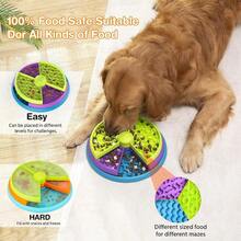 3-Layer Slow Feeder Dog Bowl With Interactive Puzzle Design In Red Color Reduces Boredom And Anxiety For Small Medium And Larger Dogs Non-Slip Food Puzzle Feeder Toy Set Includes 2 Pieces For Mental Stimulation And Healthy Eating Habits - 橙色和紫色 - 查看 3