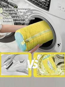 360° Deep Clean Zipper Protective Bag, Shoe Cleaning Bag, Washing Machine Shoe Bag - Heavy Duty Reusable Washing Machine And Dryer Shoe Bag, Reusable, Suitable For All Footwear Such As Sneakers, Canvas Shoes, Children's Shoes, Men's Shoes - Multicolor - View 3