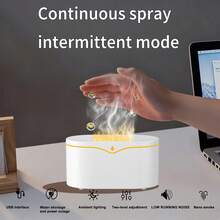 1个USB供电火焰造型香薰机，火焰加湿器，氛围灯，精油香薰灯，夜灯，适用于家庭卧室和办公室，家用加湿器，香薰机，时尚香薰机，现代加湿器，塑料材质，小巧便携，多功能灯，无焰加湿器，礼品之选，健康爱好者的理想之选 - 多色A - 查看 7