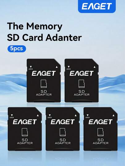 5pcs TF Card To SD Card Adapter Compatible TF To Micro SD/SDHC Memory Card Adapters For Cameras, PDA, Multiple Devices