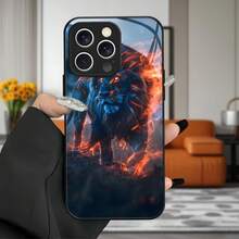 Funda de teléfono de vidrio templado ultrafina y transparente de alta gama para Apple  16 15 Pro Max 14 Plus 13 12 11 ProMax con impresión de pareja linda y genial - VL0228 - Colores mixtos - Ver 2