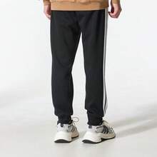 Adidas Men's Tracksuit: M 3S FL FZ HD Knitted Hooded Fleece Sweatshirt + M 3S FL TC PT Knitted Fleece-Lined Jogging Pants (For Jogging, Commuting, And Running). JD1870 + JD1861 - Black/white - View 8