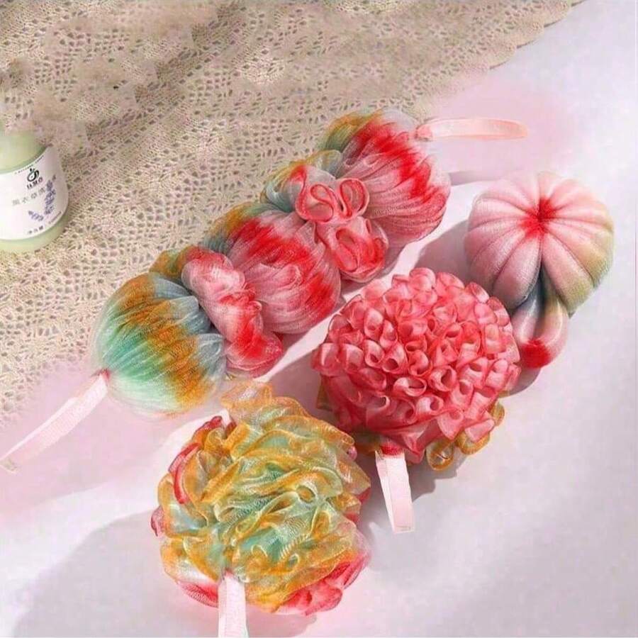Shower Ball To Prevent Splash, Soft PE Material, Pearl Lining, Bubble Bath Towel, Shower Ball, Shower Mist - Multicolor - View 1