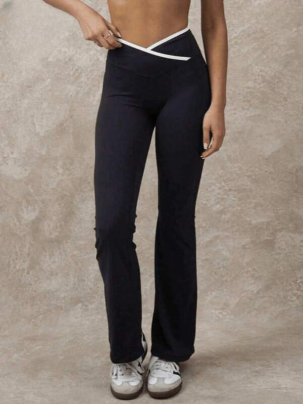 Pantalones negros de trabajo para mujer, ropa casual, pantalones acampanados, atuendos de otoño, pantalones largos, pantalones de chándal, atuendos de vacaciones, leggings acampanados