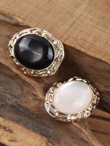 5 piezas de botones decorativos elegantes, adecuados para cárdigans, abrigos de lana, etc., se pueden usar como decoración o como accesorios de ropa DIY - Multicolor - Ver 3