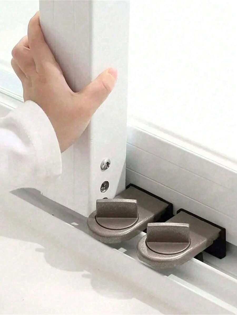 Aluminum Alloy Sliding Door & Window Lock, With Anti-Pinch, Anti-Theft, And Anti-Fall Functions - Multicolor - View 1