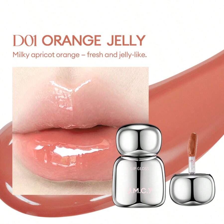 J.M.C.Y 透明唇彩，保湿，不晕染，镜面般光泽唇釉，唇部精华，学生唇膏 - D01 ORANGE JELLY - 查看 1