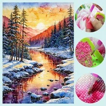 1pc DIY Diamond Painting - Landscape Flowing Water, Home Decor, Full Drill, 11.8*15.7in/30*40cm - Multicolor - View 8