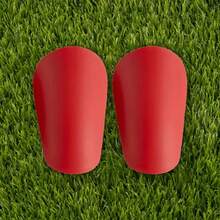 2PCS Unisex Football Shin Guards, High-Quality Durable PET Material, Mini Soccer Leg Sleeves For All Seasons With Pull-On Closure – Versatile Protection Gear In White, Red, Black, Blue - Plain Shin Guards - View 8