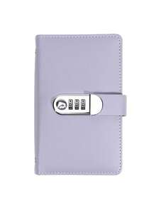 Libro de depósito con candado A6, contiene 50 páginas internas, doble cara puede contener 100 papeles, puede almacenar álbum, efectivo, fotos, sellos, álbum/carpeta de 3 anillos - Multicolor - Ver 14