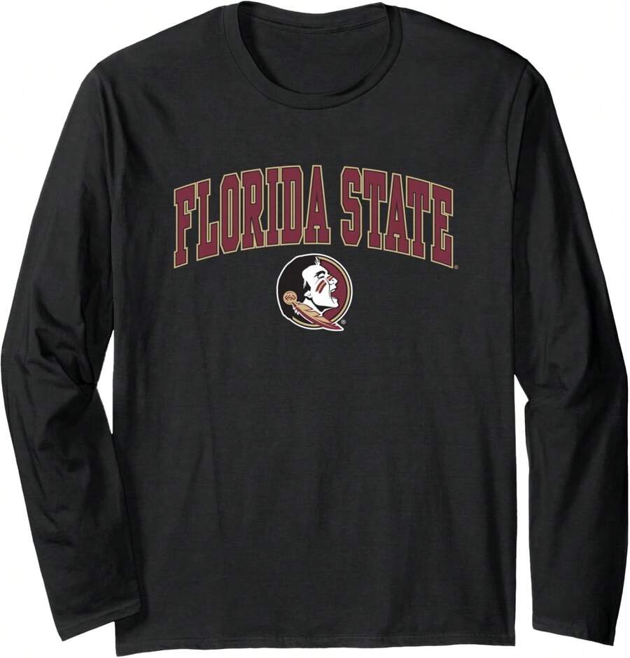 Florida State Seminoles Arch Over Officially Licensed Long Sleeve T-Shirt - màu đen - Xem 1