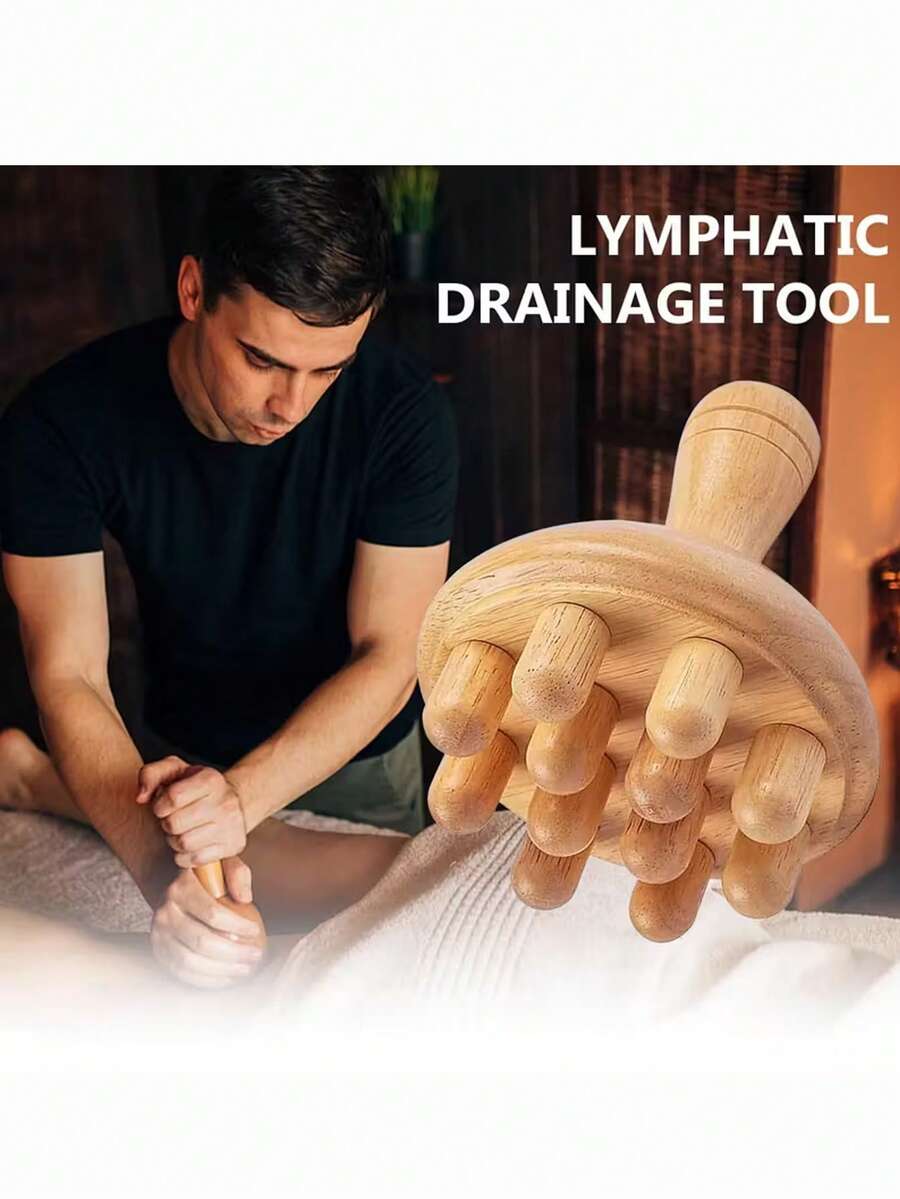 1 chiếc dụng cụ massage hình nấm bằng gỗ - Dụng cụ Gua Sha cầm tay để thư giãn cơ bắp, giảm mỡ cục bộ và massage toàn thân, que massage thủ công bằng gỗ tự nhiên. - Nhiều màu - Xem 1