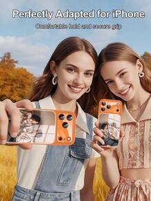 1 Customized Orange Phone Case With Personalized Signatures For Friends, Couples, And Family. Compatible With IPhone 17 Promax/17AIR/17Pro/17 Magnetic Matte Shell, Upgraded Full Camera Protection, Compatible With Frosted Semi Transparent Shockproof And Scratch Resistant Ultra-Thin Shell, Military Grade Protection - Orange - View 8