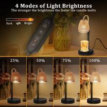 Candle Warmer Lamp - Flameless Electric Candle Warmer With 4 Brightness And 3 Timers, Adjustable Height Top Warmer For Candle With Remote. Gift For Christmas Birthdays Holiday, Room Decor - LS-028 - 查看 4