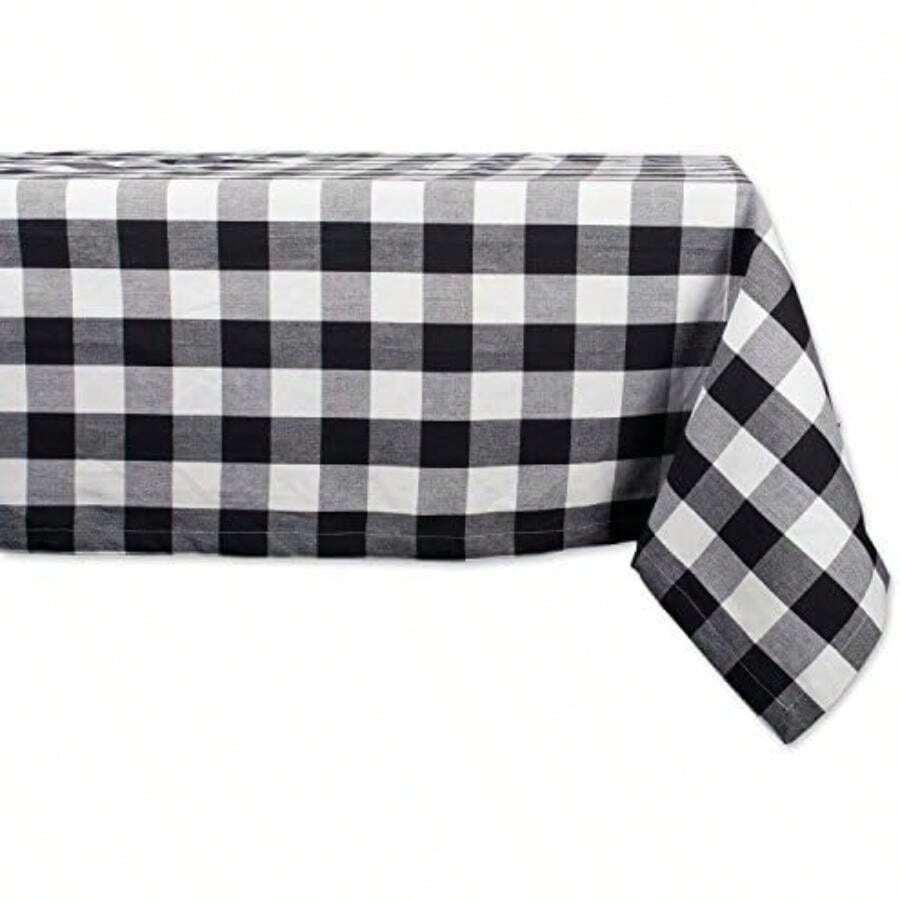 DII 100% algodón, Lavable a máquina, Cena y día Festivo Mantel/servilleta/Camino de Mesa, Harvest Wheat, Napkin, 1, 6(negro y blanco) - Multicolor - Ver 1
