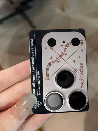 12 Zodiac Sign Lens Film For IPhone 17 Pro/17 Pro Max, Full Coverage Lens Cap, Anti-Fall, AR Anti-Glare, Rear Camera HD Protective Cover, 360° All-Round Camera Protection, Minimalist & Fashionable, 1 Piece