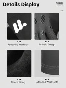 WEST BIKING قفازات ركوب الدراجات من ويست بايكينج للخريف/الشتاء، مبطنة حرارية دافئة ناعمة كاملة الأصابع، قفازات لمس الشاشة لدراجات الطرق، قفازات طويلة الأصابع