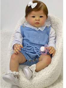 Reborn Baby Girl Hyper Realistic Taking A Bath - trắng - Xem 4