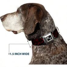 Hebilla para cinturn de  con Hebilla para Perro, Color Negro y Rojo, Multicolor, 1 inch Wide - Fits 15 - 26 inch Neck - Large - Ancho Pequeño - Ver 7