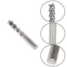 1 Piece 1/2 Inch Carbide Square Nose End Mill 3 Flute 45 Degree Fit For Aluminum Non-Ferrous Alloys - Silver - View 4
