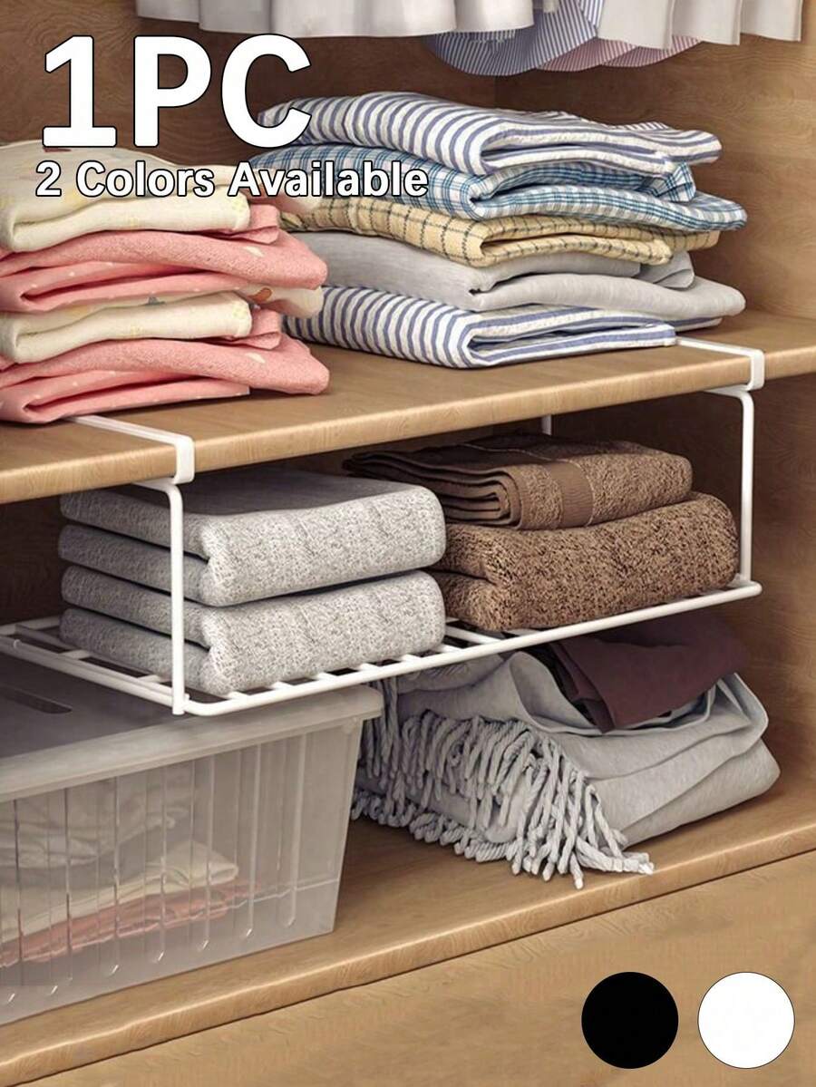 Expandable Under Cabinet Shelf,Foldable Shoe Rack, Extendable Under Shelf Storage With Removable Wire-Like Back For Pantry Cabinet, Laundry Room, Shoe Rack. Layered Partition, Shoe Rack, Hanging Basket, Storage Rack, Organizing Shoe Rack, No Drilling, Large Capacity - Multicolor - View 1