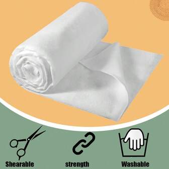 1pc White Polyester Lining Padding Fabric, 45inch*78.7inch, Sewing Filling Material To Increase Stability, Suitable For Patchwork, Bags, Crafts And DIY Clothing, Wallets, Gloves And More Projects